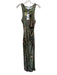 Reiss Size Small Green Print Sleeveless Jungle Print Maxi Dress Green Print / Small