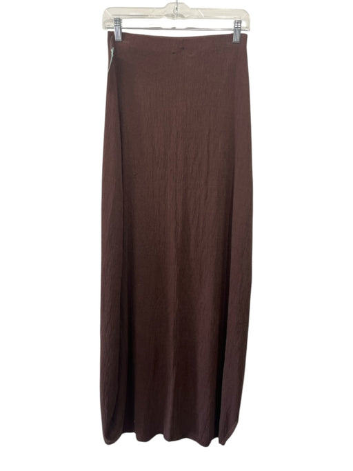 Dissh Size XS Brown Viscose Blend Crinkle Maxi Skirt Brown / XS