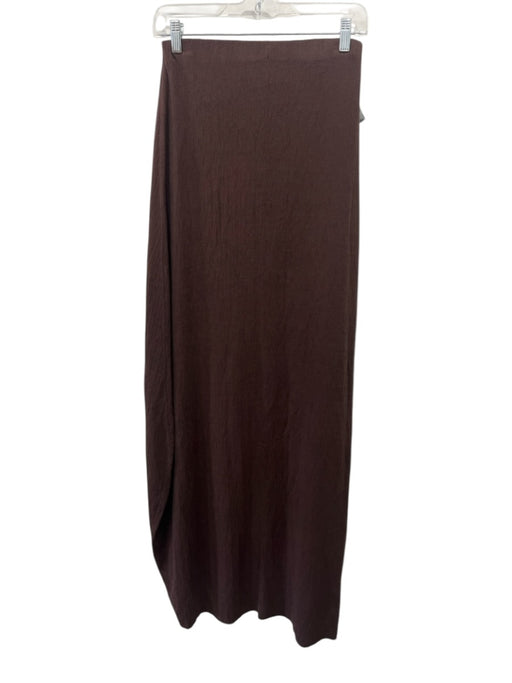 Dissh Size XS Brown Viscose Blend Crinkle Maxi Skirt Brown / XS