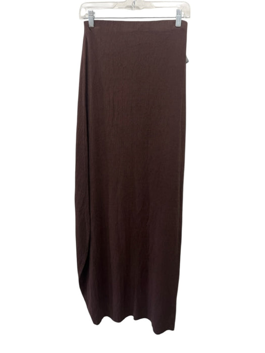 Dissh Size XS Brown Viscose Blend Crinkle Maxi Skirt Brown / XS