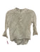Chloe Size 36 / Small Ivory White Viscose Blend Pintuck Ruffle Button Down Top Ivory White / 36 / Small