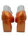 Up2Step Shoe Size 38 Orange PU Leather Croc Embossed Mary Jane Platform Pumps Orange / 38