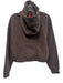 Spanx Size XS Brown Cotton Blend Fleece Hooded Full Zip Jacket Brown / XS