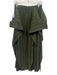 Ron David Studio Size One Size Green Polyester Micro Pleat Draped Detail Pants Green / One Size
