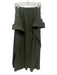 Ron David Studio Size One Size Green Polyester Micro Pleat Draped Detail Pants Green / One Size