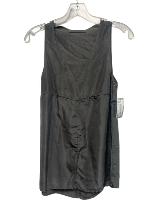 Transit Par Such Size L Gray Silk Distressed seam detail Sleeveless Top Gray / L