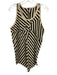 Rick Owens DRKSHDW Size XS Cream & Black Cotton Striped Sleeveless Tie Waist Top Cream & Black / XS
