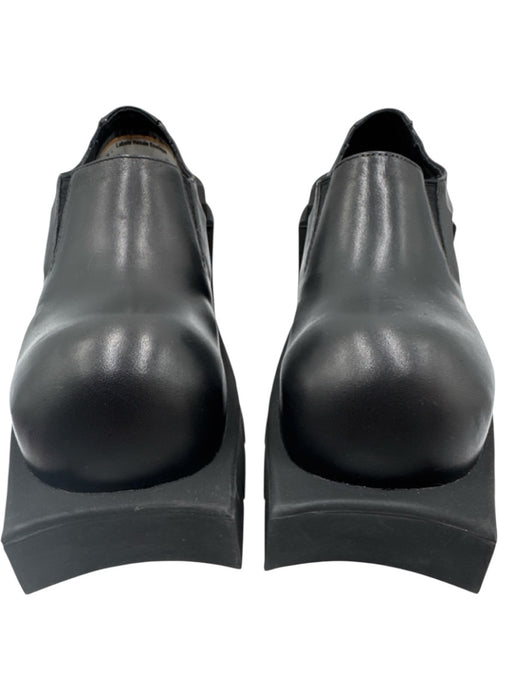 Argue Culture Shoe Size 37 Black Leather Upper Silver Hardware Chunky Loafers Black / 37