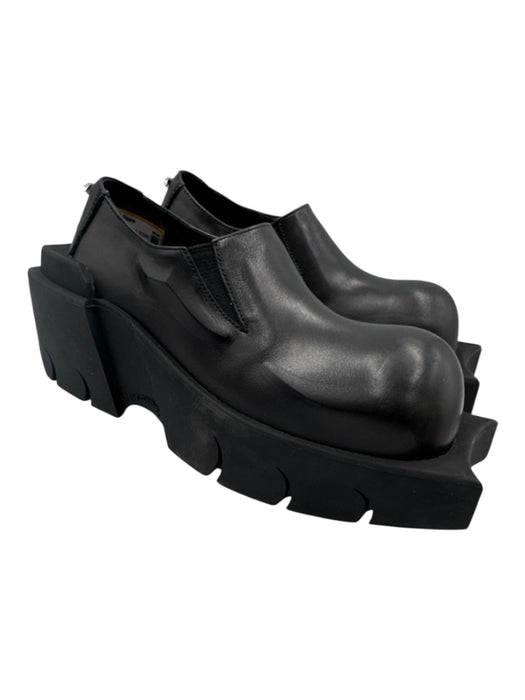 Argue Culture Shoe Size 37 Black Leather Upper Silver Hardware Chunky Loafers Black / 37