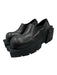 Argue Culture Shoe Size 37 Black Leather Upper Silver Hardware Chunky Loafers Black / 37