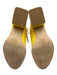 SH Shoe Size 37 Yellow &  Lilac Manmade Material Almond Toe Lace Up Booties Yellow &  Lilac / 37