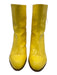 SH Shoe Size 37 Yellow &  Lilac Manmade Material Almond Toe Lace Up Booties Yellow &  Lilac / 37