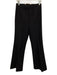 Roland Mouret Size 4 Black Wool Blend Side Zip Diagonal Stripe Darted Pants Black / 4