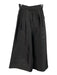 Oscar de la Renta Size 2 Black Silk High Rise Satin Pleated Wide Leg Pants Black / 2