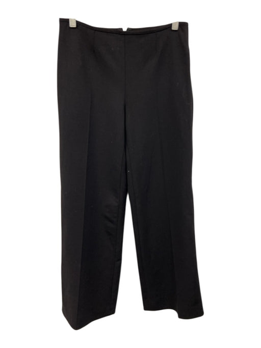 Kaufman Franco Size 2 Black Wool Blend High Rise Side Zip Darted Wide Leg Pants Black / 2