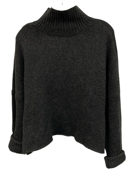 One Teaspoon Size XS Dark Gray Polyester Blend Long Sleeve Ribbed Tulip Sweater Dark Gray / XS