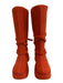 Camper Shoe Size 37 Orange Wool Blend Knee High Round Toe Platform Boots Orange / 37