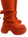 Camper Shoe Size 37 Orange Wool Blend Knee High Round Toe Platform Boots Orange / 37