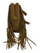 Saint Laurent Brown Suede leather Chain Strap Fringe Zip Close Top Handle Bag Brown / Medium