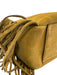 Saint Laurent Brown Suede leather Chain Strap Fringe Zip Close Top Handle Bag Brown / Medium