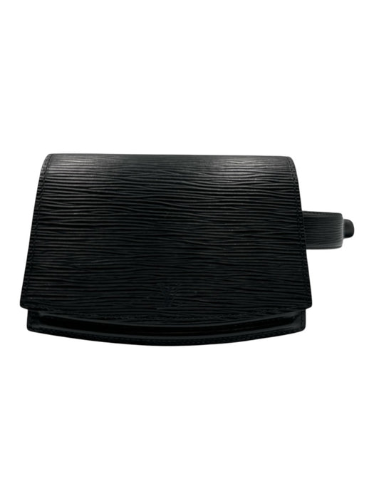 Louis Vuitton Black Epi Leather Flap Logo Gold Hardware Belt Bag Bag Black / Mini