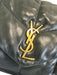 Saint Laurent Black Leather Flap Monogram Puffed Chain Strap Bag Black / Medium