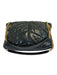 Saint Laurent Black Leather Flap Monogram Puffed Chain Strap Bag Black / Medium