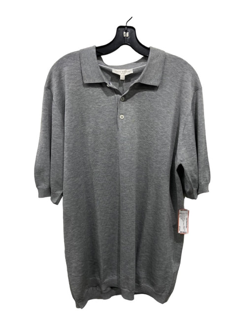 Jack Victor NWT Size XXL Gray Cotton Buttons Collared Men's Short Sleeve XXL