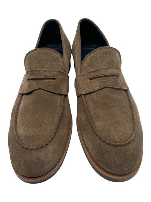 Di Bianco Shoe Size 10 New Brown Suede Solid Dress loafer Men's Shoes 10