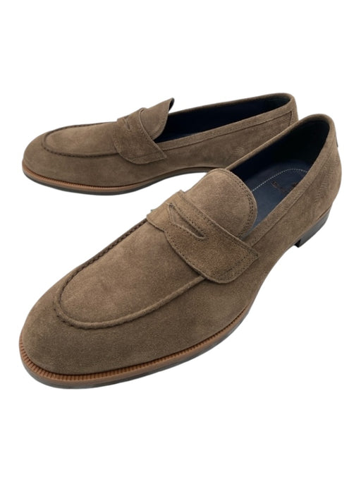 Di Bianco Shoe Size 10 New Brown Suede Solid Dress loafer Men's Shoes 10