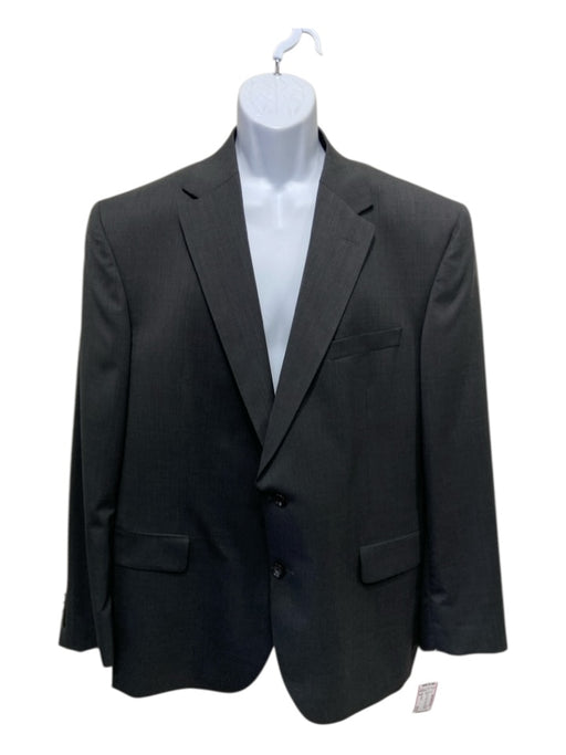 Miller Brothers Gray Wool Solid 2 Button Men's Suit 48