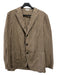 Boglioli NWT Brown & Tan Linen Plaid 3 button Men's Blazer 56R