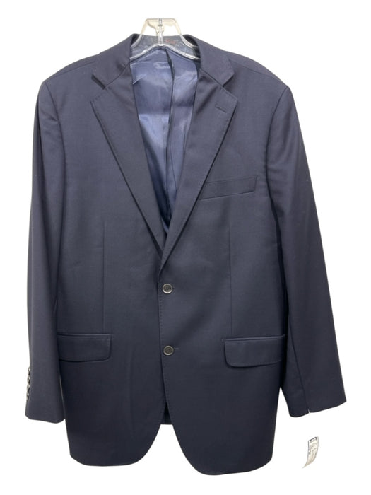 Byron Navy Wool Solid 2 Button Men's Blazer Navy / 44