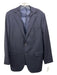 Byron Navy Wool Solid 2 Button Men's Blazer Navy / 44