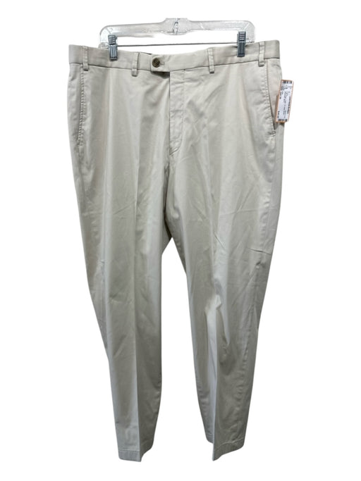 Hiltl Size est 38 Light Beige Cotton Solid Khakis Men's Pants Light Beige / est 38