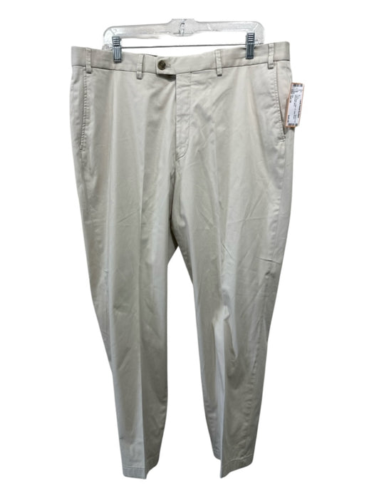 Hiltl Size est 38 Light Beige Cotton Solid Khakis Men's Pants Light Beige / est 38