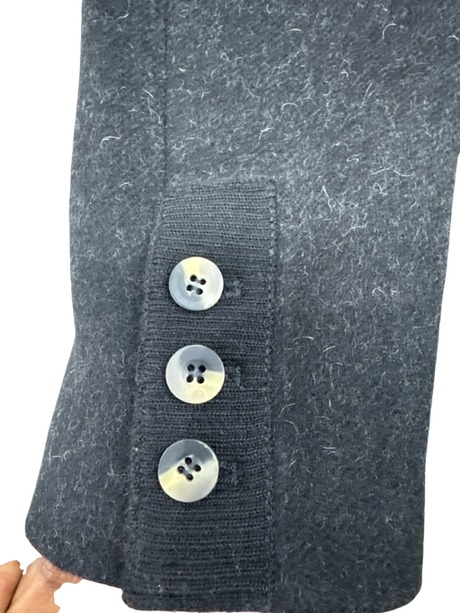 Blue NWT Size L Black Wool Blend Solid Patch Pocket Blazer Men's Jacket Black / L