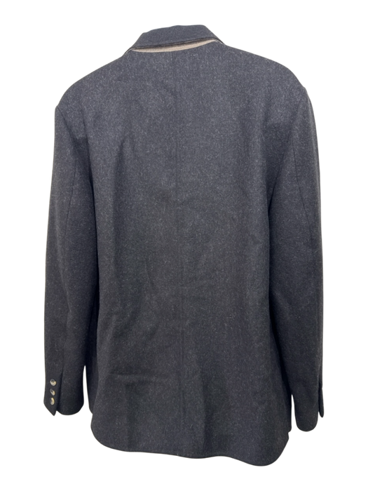 Blue NWT Size L Black Wool Blend Solid Patch Pocket Blazer Men's Jacket Black / L