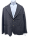 Blue NWT Size L Black Wool Blend Solid Patch Pocket Blazer Men's Jacket Black / L