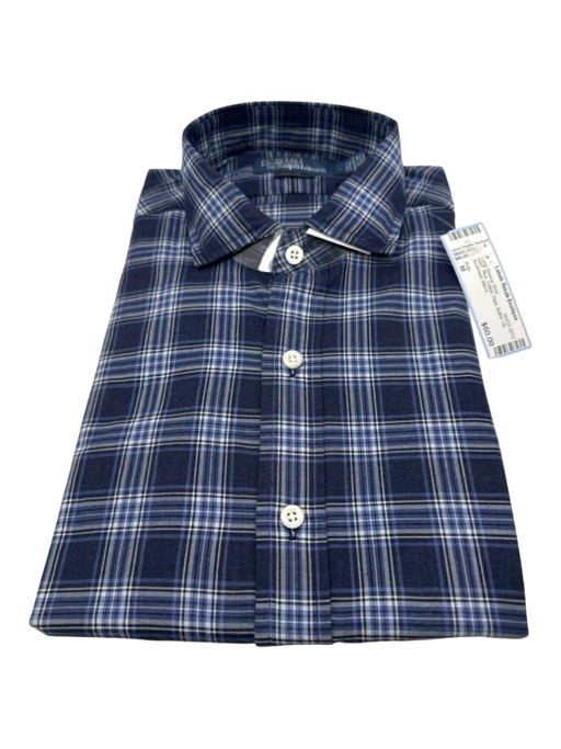 Polo NWT Size M Blue Cotton Plaid Button Up Men's Long Sleeve Shirt Blue / M