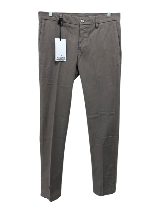 Mason NWT Size 46 Gray Cotton Solid Khakis Men's Pants Gray / 46