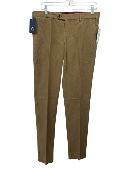 Germano NWT Size 48 Dark Tan Cotton Solid Khakis Men's Pants Dark Tan / 48
