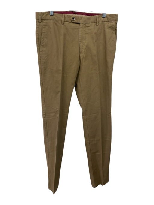 Germano NWT Size 52 Dark Tan Cotton Solid Khakis Men's Pants Dark Tan / 52