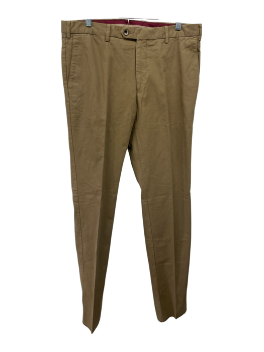 Germano NWT Size 52 Dark Tan Cotton Solid Khakis Men's Pants Dark Tan / 52