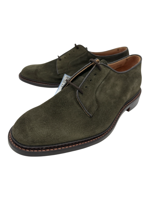 Trickers Shoe Size 8.5 NWT Green Suede Solid Lace Up Dress Men's Shoes Green / 8.5