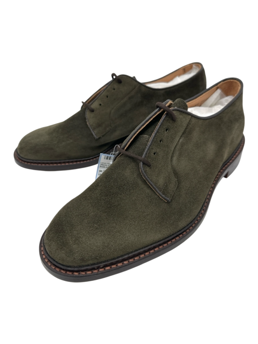 Trickers Shoe Size 8.5 NWT Green Suede Solid Lace Up Dress Men's Shoes Green / 8.5
