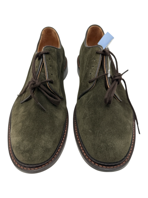 Trickers Shoe Size 8.5 NWT Green Suede Solid Lace Up Dress Men's Shoes Green / 8.5