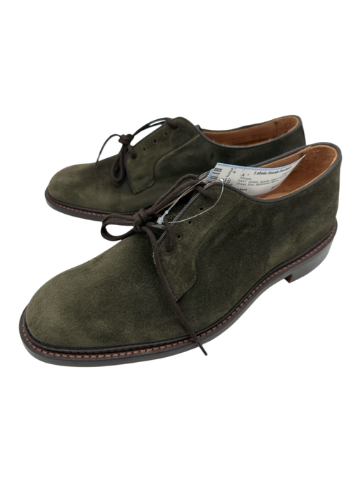Trickers Shoe Size 8.5 NWT Green Suede Solid Lace Up Dress Men's Shoes Green / 8.5