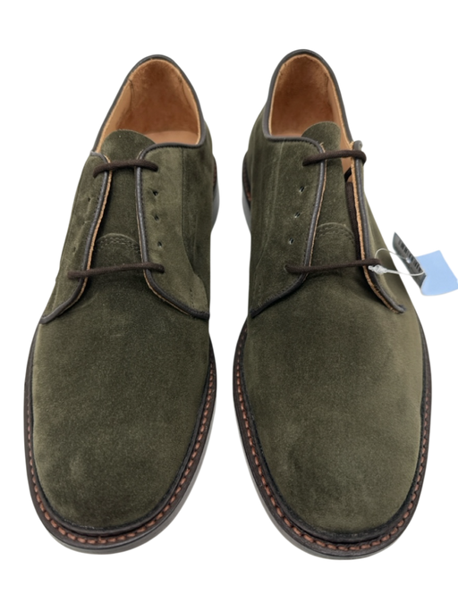 Trickers Shoe Size 9.5 NWT Green Suede Solid Lace Up Dress Men's Shoes Green / 9.5