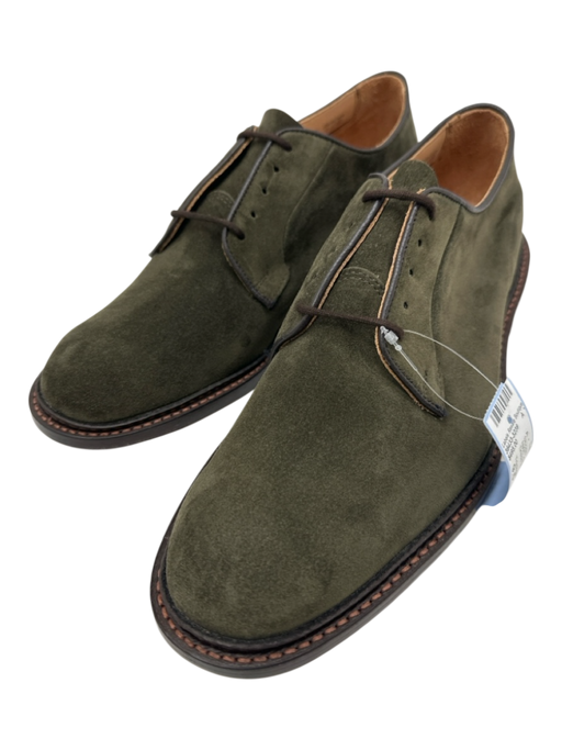 Trickers Shoe Size 9.5 NWT Green Suede Solid Lace Up Dress Men's Shoes Green / 9.5
